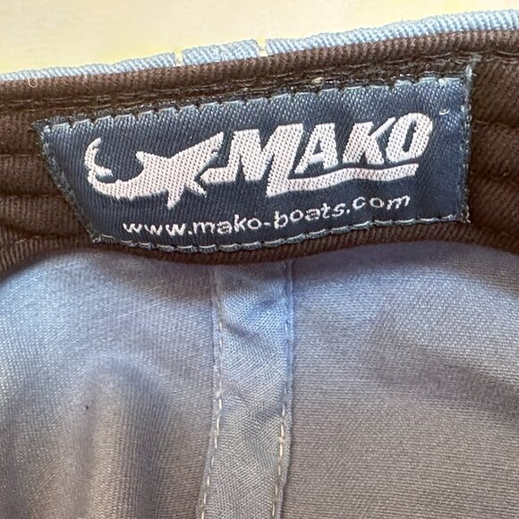 Mako Boats Officially Licensed Shark Logo Embroidered Patch Adjustable Cap Hat - Picture 6 of 10